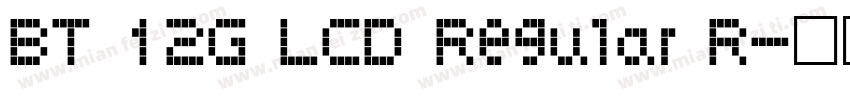 BT 12G LCD Regular R字体转换